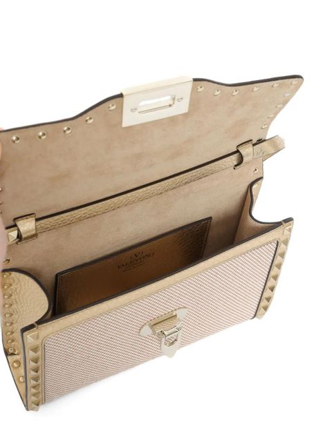 Valentino Garavani Rockstud-embellished cross body bag - Neutrals