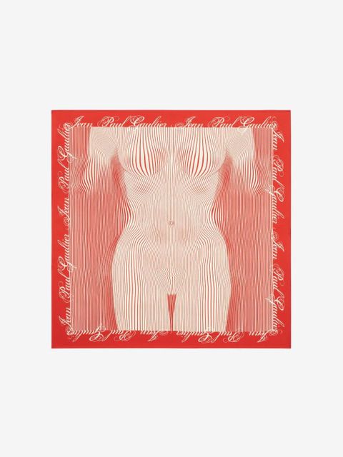 Jean Paul Gaultier pinstripe body morphing scarf - Red - zdjęcie produktu nr 2