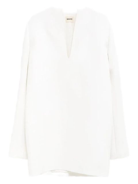 KHAITE v-neck dress - White