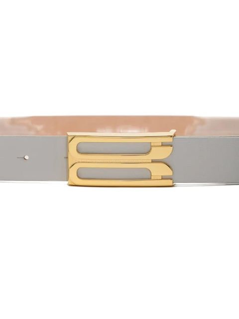 Victoria Beckham Dorian leather belt - Grey