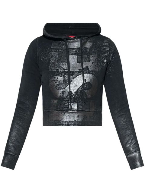 Diesel F-Slimmy logo-print hoodie - Black - zdjęcie produktu nr 1