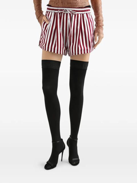 Dolce & Gabbana striped drawstring-waistband shorts - Red