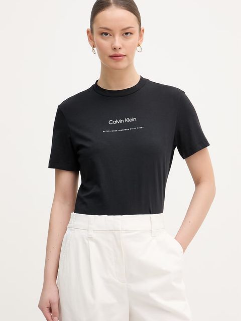 Calvin Klein Jeans T-shirt damski bawełniany - zdjęcie produktu nr 1