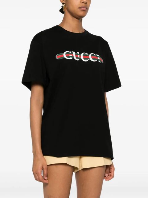 Gucci printed cotton T-shirt - Black