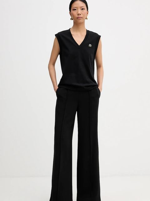 Karl Lagerfeld top bawełniany kolor czarny B1W17012 - zdjęcie produktu nr 2