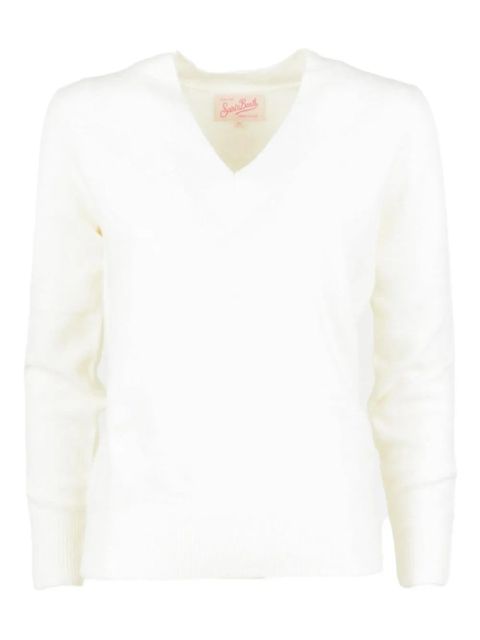 MC2 Saint Barth V-neck sweater - White - zdjęcie produktu nr 1