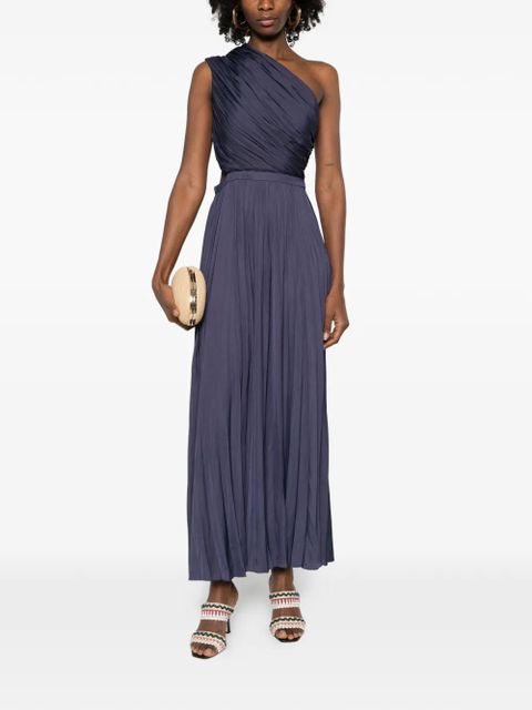 Maje one-shoulder pleated midi dress - Blue - zdjęcie produktu nr 2