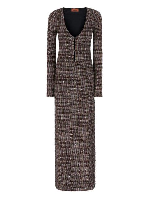 Missoni long-sleeve button-fastening maxi dress - Blue - zdjęcie produktu nr 1