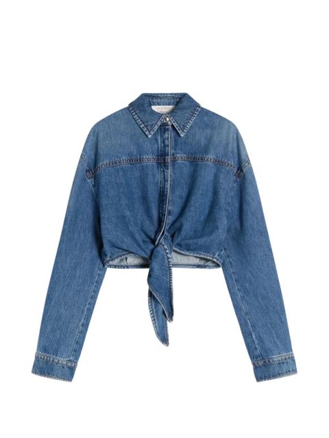 Sportmax tie-front shirt - Blue - zdjęcie produktu nr 1