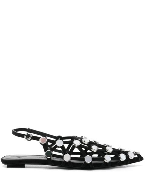 The Attico Grid slingback sandals - Black - zdjęcie produktu nr 1