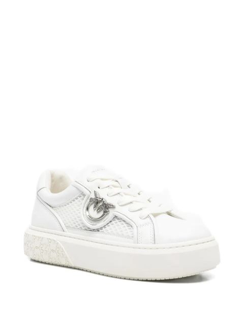 PINKO Yoko appliqué platform sneakers - White