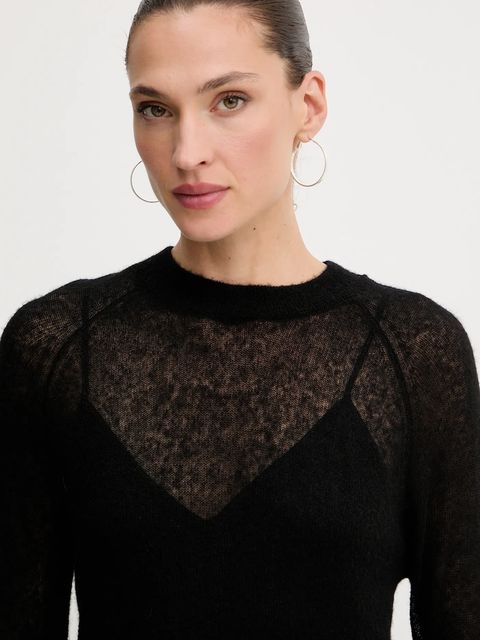 Guess sweter z wełną IZABELLA damski kolor czarny lekki W5RR06 Z3HQ0