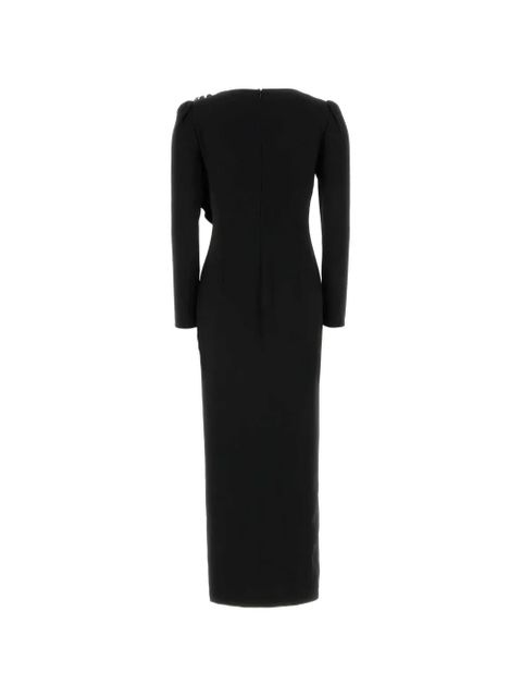 Alessandra Rich ruffled cady long dress - Black - zdjęcie produktu nr 2