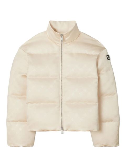 Tory Burch T-monogram satin puffer jacket - Neutrals - zdjęcie produktu nr 1