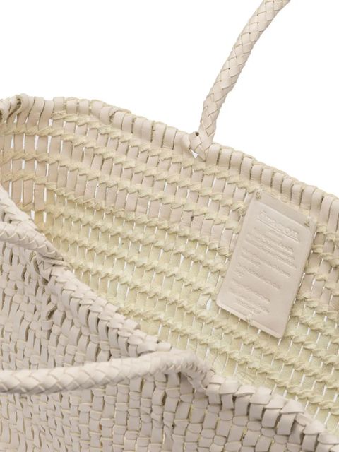 DRAGON DIFFUSION Terrafino woven leather tote bag - Neutrals