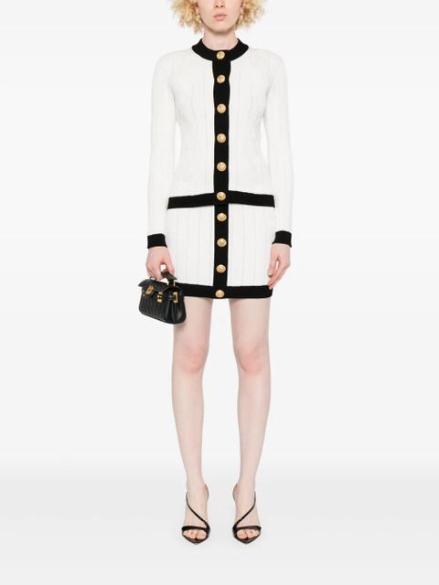 Balmain two-tone cardigan - White