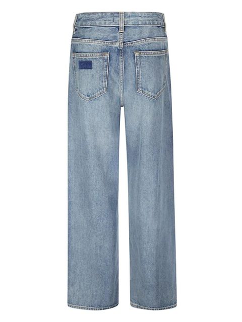 GANNI whiskering detail boyfriend jeans - Blue