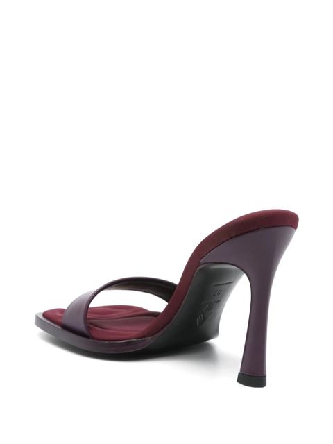 The Attico 100mm leather mules - Purple