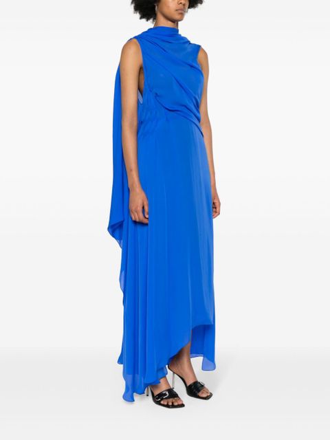 Givenchy draped silk maxi dress - Blue
