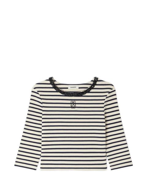 SANDRO striped-pattern top - Neutrals - zdjęcie produktu nr 1