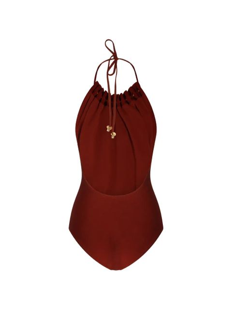 ZIMMERMANN embellished halterneck swimsuit - Red - zdjęcie produktu nr 2