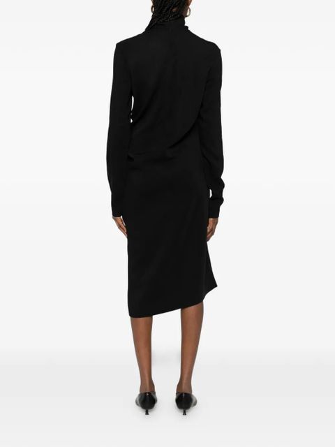 TOTEME twist high-neck dress - Black