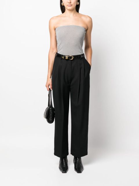 TOTEME double-pleated tailored trousers - Black