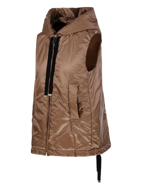 Max Mara hooded zip-up gilet - Brown