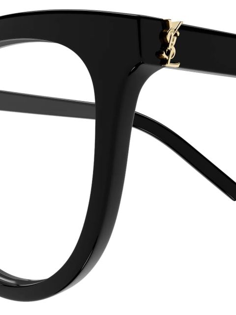 Saint Laurent Eyewear cat-eye logo glasses - Black