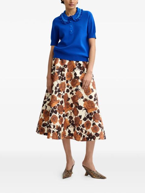 Essentiel Antwerp Jewelry ruffled polo shirt - Blue - zdjęcie produktu nr 2