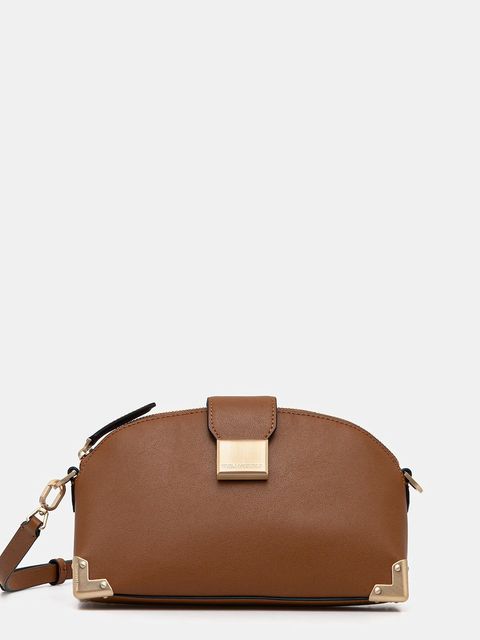 Karl Lagerfeld torebka skórzana K/TRUNK kolor brązowy B1W30124 - zdjęcie produktu nr 1