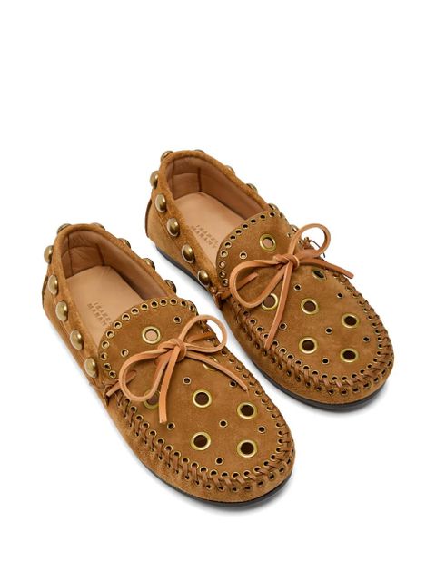 ISABEL MARANT studded lace-up loafers - Brown - zdjęcie produktu nr 2