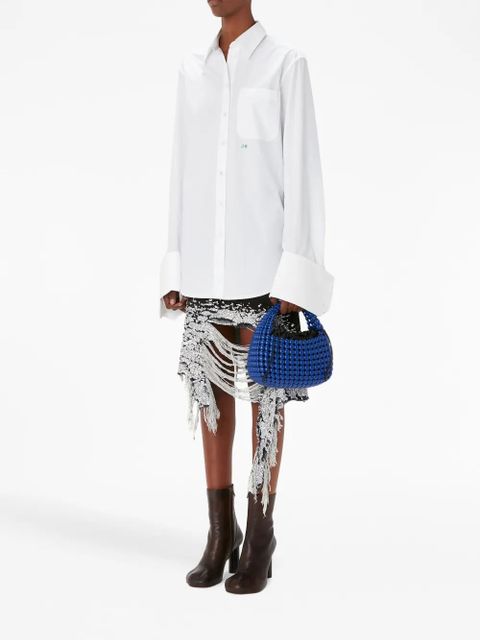 JW Anderson oversized-cuffs cotton shirt - White - zdjęcie produktu nr 2