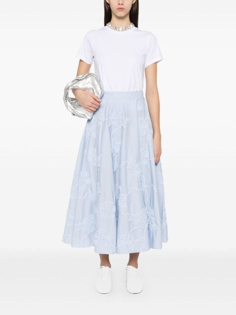 ROTATE BIRGER CHRISTENSEN floral-appliqué maxi skirt - Blue - zdjęcie produktu nr 2