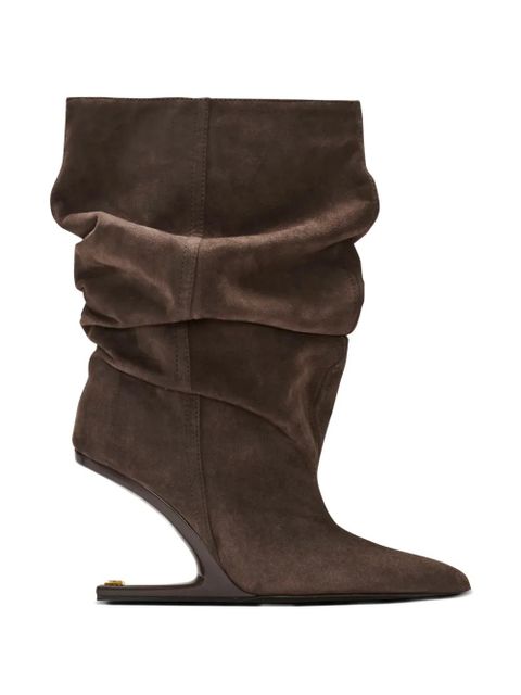 Balmain No Wedge suede ankle boots - Brown - zdjęcie produktu nr 1