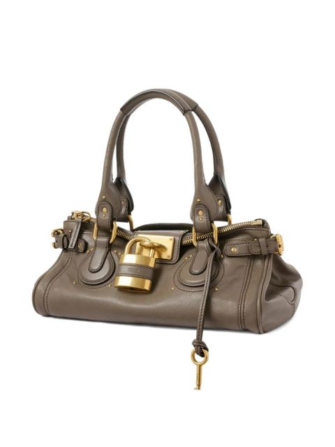 Chloé Paddington padlock detail shoulder bag - Grey