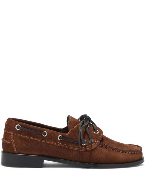Aeyde Harris lace-up suede loafers - Brown - zdjęcie produktu nr 1