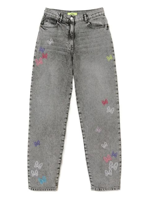 TWINSET Myfo embroidered barrel jeans - Grey - zdjęcie produktu nr 1