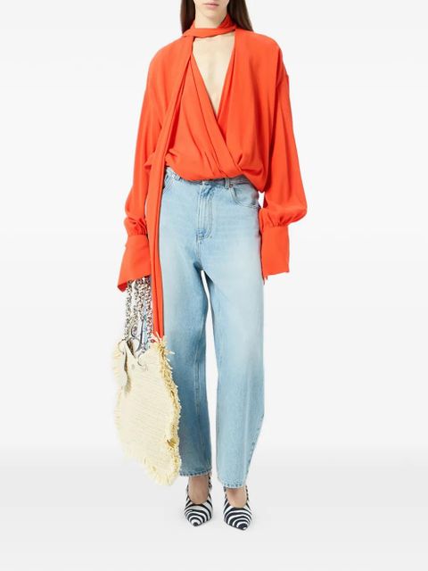 Blumarine scarf-detail blouse - Orange - zdjęcie produktu nr 2