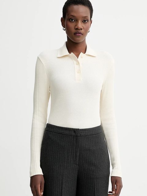 Marc O'Polo longsleeve bawełniany kolor beżowy 509205655001 - zdjęcie produktu nr 1