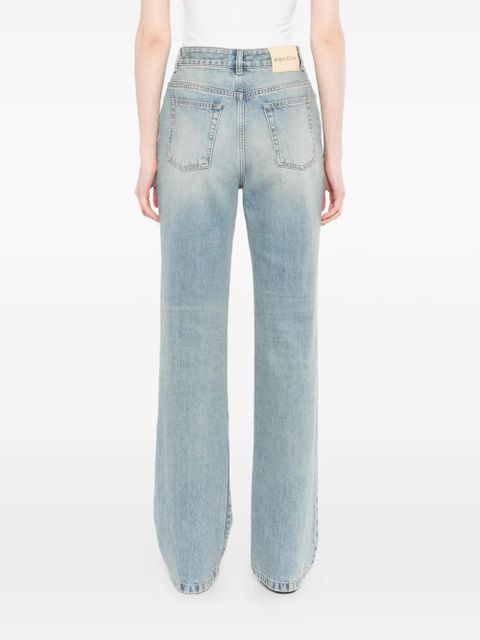 Alexander McQueen crystal-embellished jeans - Blue