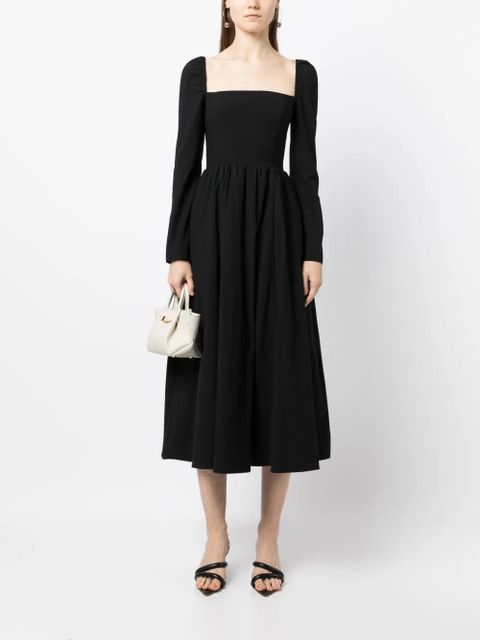 Reformation Elly square-neck midi dress - Black - zdjęcie produktu nr 2