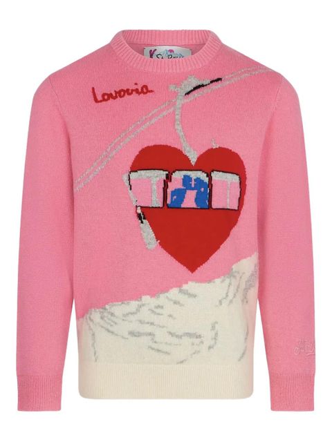 MC2 Saint Barth New Queen C graphic-heart jumper - Pink - zdjęcie produktu nr 1