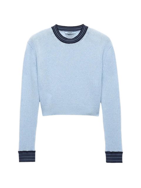 Prada cashmere crew-neck sweater - Blue - zdjęcie produktu nr 1
