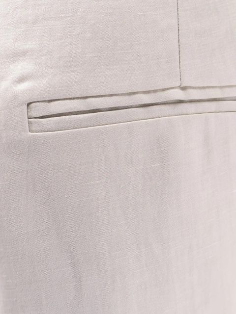 Alysi wide leg linen trousers - Neutrals