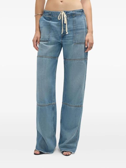 RE/DONE Beach panelled drawstring jeans - Blue