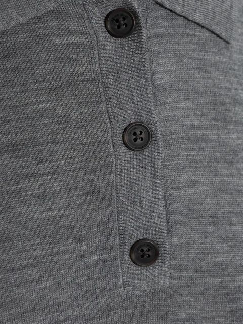 ANINE BING buttoned polo top - Grey