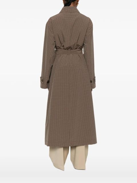 Róhe belted check coat - Brown