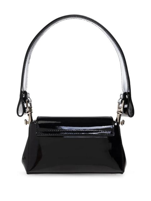 Vivienne Westwood orb-embellished patent leather shoulder bag - Black