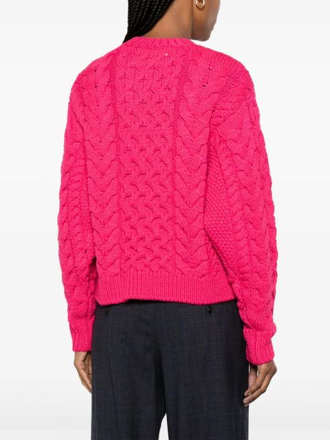 MARANT ÉTOILE Jake cable-knit jumper - Pink